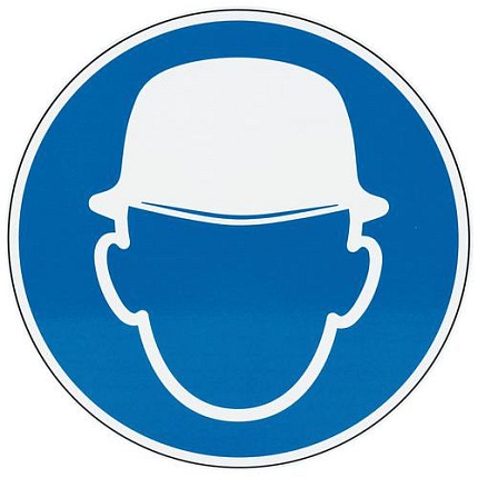 Příkazové značení Manutan Expert - Vstup jen v ochranné přilbě, hliník, 300 mm