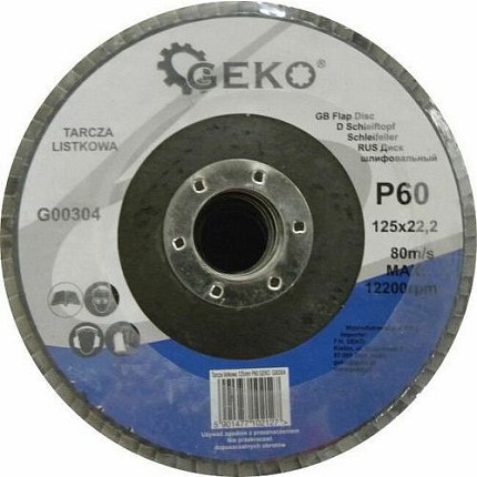 Lamelový kotouč, 125mm, P60 GEKO
