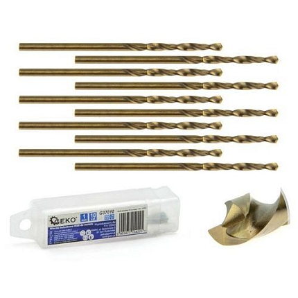 Vrták do kovu 2,5mm HSS GEKO, balení 10 ks