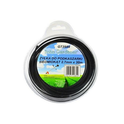 Struny do sekačky černá, 2,7mm, sedmihran, nylon GEKO