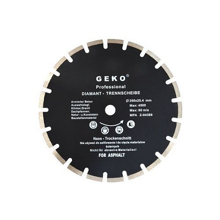 Diamantový řezný kotouč na asfalt, 350x25,4mm GEKO