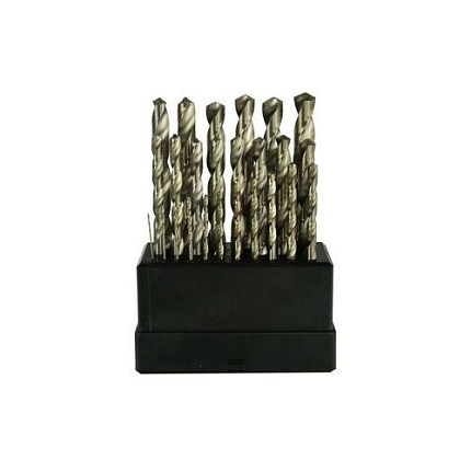 Vrtáky do kovu, sada 25ks, 1-13mm, po 0,5mm, HSS GEKO