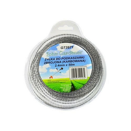 Struna do sekačky zesílená, 2,4mm, 50m, zvlněný profil, nylon GEKO