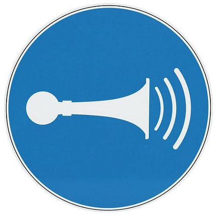 Příkazové značení Manutan Expert - Použij klakson, hliník, 350 mm