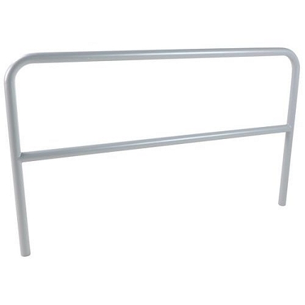 Kovová zábrana Manutan Expert, vysoká, délka 200 cm, šedá