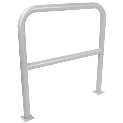 Kovová zábrana, délka 100 cm, průměr 59 mm, šedá - Manutan Expert