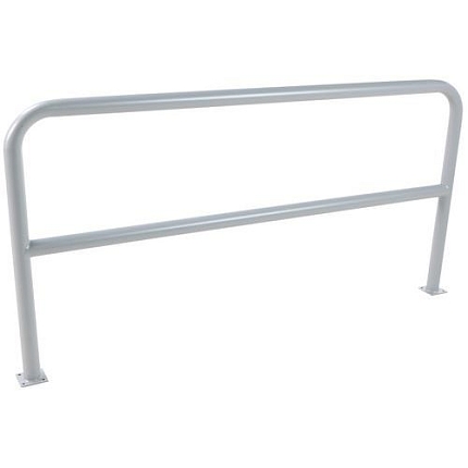 Kovová zábrana, délka 200 cm, průměr 59 mm, šedá - Manutan Expert