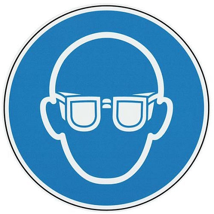 Příkazové značení Manutan Expert - Povinné ochranné brýle, hliník, 100 mm