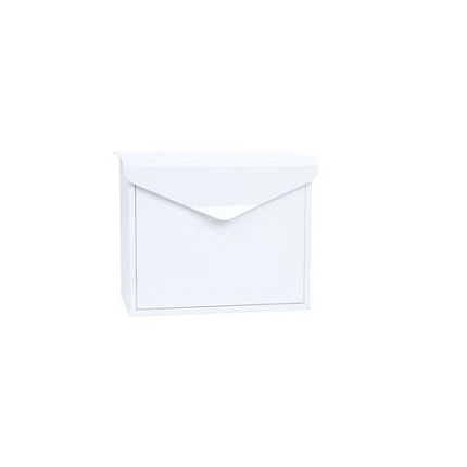 Kovová poštovní schránka Elop se zvýšenou odolností proti dešti, bílá