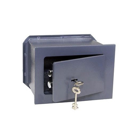 Ocelový trezor pro zazdění s mechanickým zámkem, 180 x 260 x 150 mm
