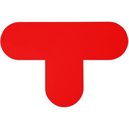 Signalizační podlahové značení Manutan Expert, 20 x 30 cm, 10 ks, červené