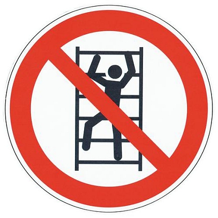 Zákazové značení Manutan Expert - Zákaz lezení, hliník, 200 mm