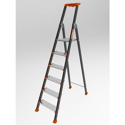 Hliníkové schůdky Kolos Tubesca-Comabi, 6 stupňů