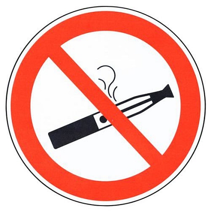 Zákazové značení Manutan Expert - Zákaz vapování, hliník, 200 mm