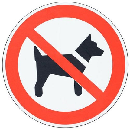 Zákazové značení Manutan Expert - Zákaz vstupu se psem, hliník, 300 mm