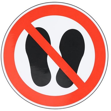 Zákazové značení Manutan Expert - Zákaz vstupu na plochu, samolepicí, 300 mm