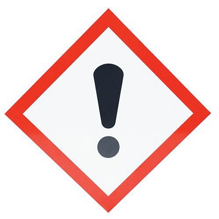 Výstražná CLP tabulka Manutan Expert - Nebezpečné látky - vykřičník, hliník, 300 x 300 mm