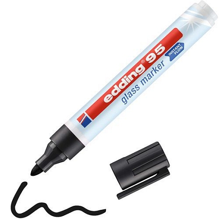 Popisovač na sklo edding 95, černý