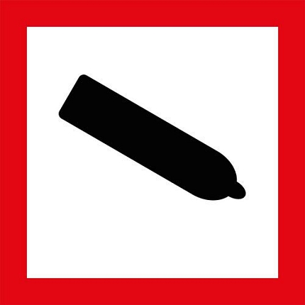 Výstražná CLP tabulka Manutan Expert - Stlačený plyn, hliník, 300 x 300 mm