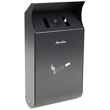 Nástěnný popelník Manutan Expert Cut, tmavě šedý