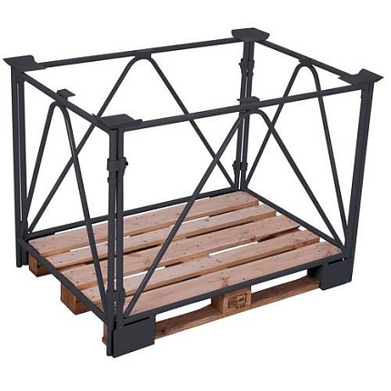 Paletový nástavec typ 68, šedý, 120 x 100 x 80 cm