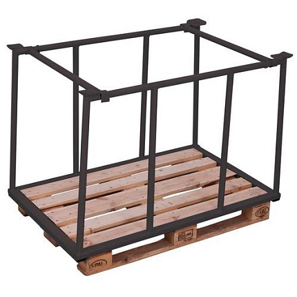 Paletový nástavec typ 75, šedý, 120 x 100 x 95,5 cm