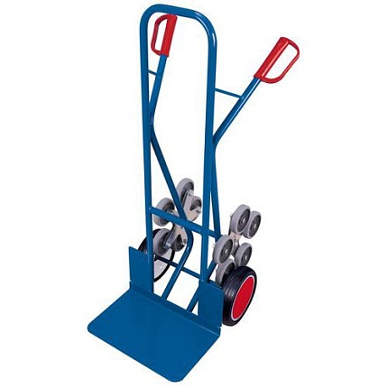 Schodišťový rudl RU249, do 200 kg, s plnými koly, modrý