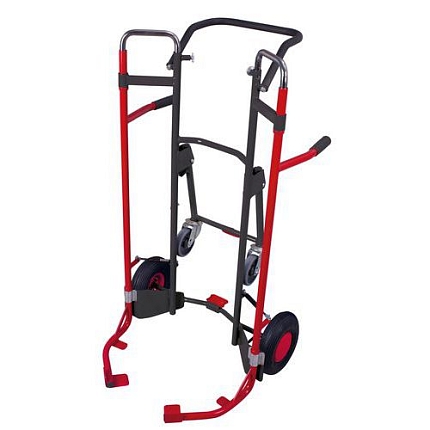 Teleskopický rudl RU258 na pneu, do 200 kg, s nafukovacími koly, šedý