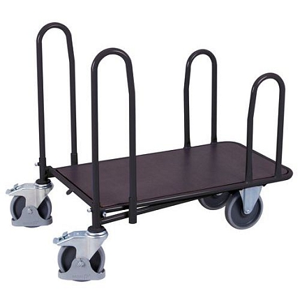 Plošinový vozík C + C s protiskluzovým povrchem a bočnicemi, do 400 kg, 110 x 84 x 99,5 cm, šedý