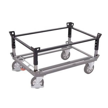 Přídavný rám k ocelovým vozíkům, šedý, 127 x 107 cm
