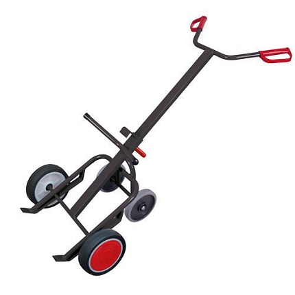 Rudl RU262 na sudy, do 250 kg, s plnými koly, šedý