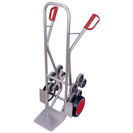 Hliníkový schodišťový rudl RU219, do 200 kg, 61 x 67,5 x 131 cm, s plnými koly