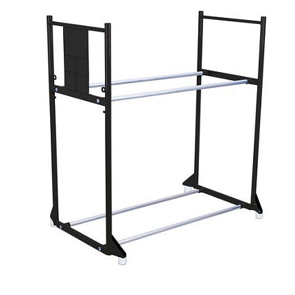 Stojan na pneu, 2 patra, do 300 kg, 120,5 x 75 x 132,5 cm, šedý