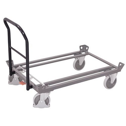 Madlo pro vozíky s ocelovým rámem, šedá