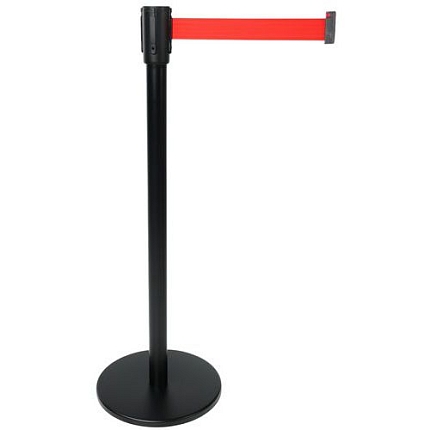 Zahrazovací sloupek s pásem Manutan Expert Solo, 2 m, červený