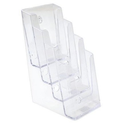 Zásobník na letáky Manutan Expert, 3 kapsy na výšku, 1/3 A4