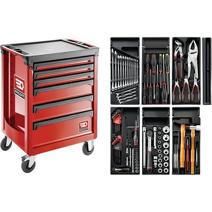 Montážní vozík Facom FS DW-C, včetně 100 ks nářadí