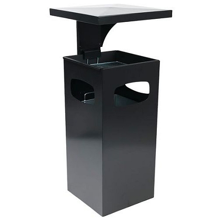 Odpadkový koš s popelníkem Manutan Expert, 38 l, antracit