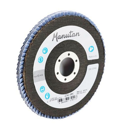 Lamelový brusný kotouč Manutan Expert, 125 mm, zrnitost 60