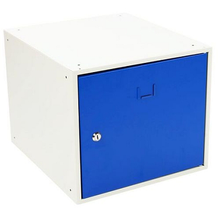 Svařované šatní boxy Manutan Expert Theon, bílý/modrý