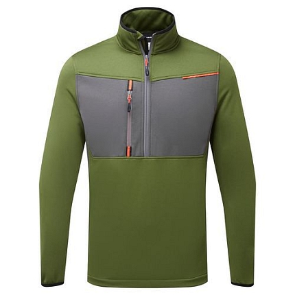 WX3 Tech Fleece poloviční zip, tmavě zelená, vel.S
