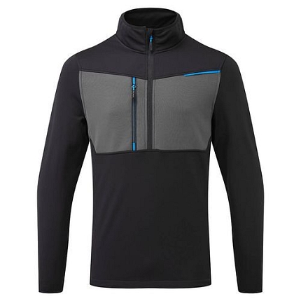 WX3 Tech Fleece poloviční zip, černá, vel.XXL
