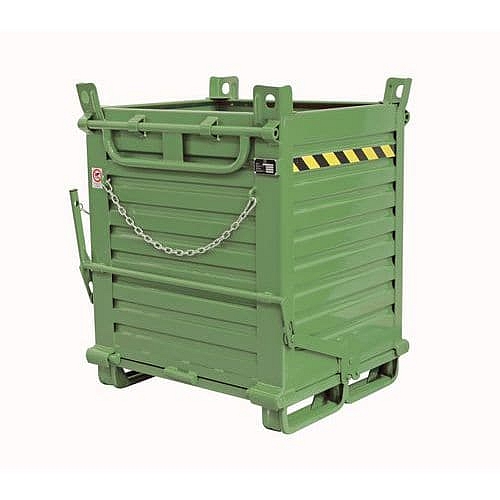 Kontejner s výklopným dnem, zelený, 100 x 80 x 126 cm