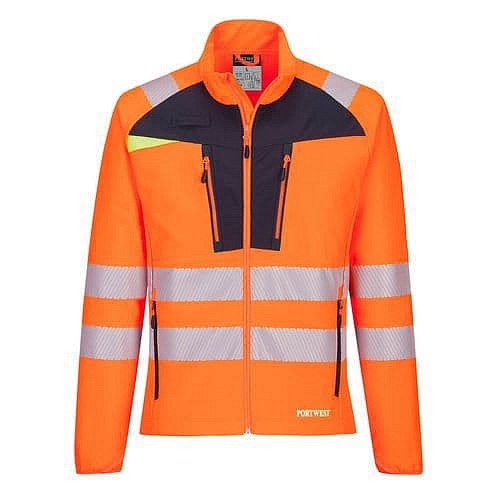 Základní vrstva DX4 Hi-Vis se zipem, černá/oranžová, vel. S