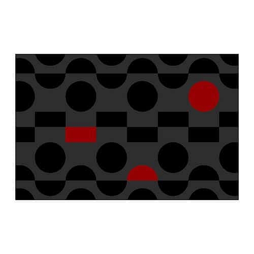 Vnitřní čisticí rohož Déco Design™ Imperial Dotz, šedá/červená, 120 x 180 cm