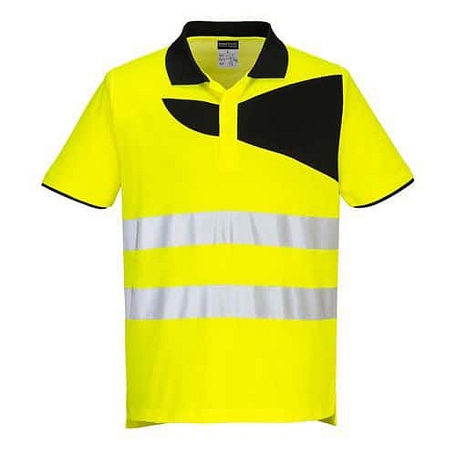 Polokošile PW2 Hi-Vis S/S, černá/žlutá, vel. S