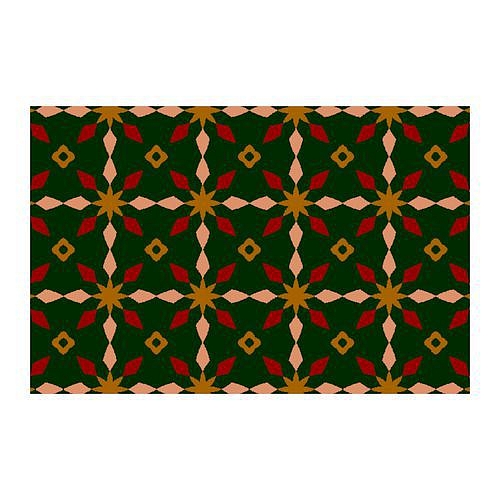 Vnitřní čisticí rohož Déco Design™ Imperial Snowstar, zelená, 60 x 90 cm
