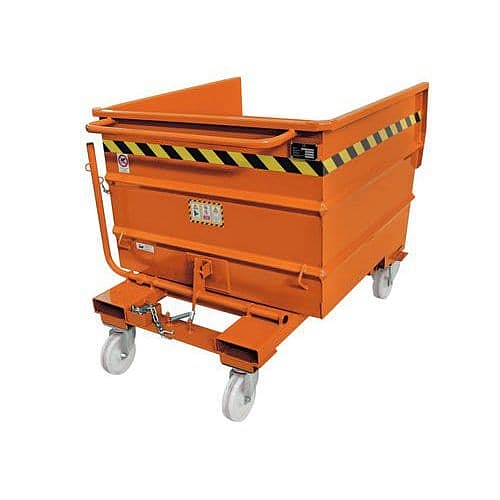 Víceúčelový sklápěcí přívěs Sall z oceli, oranžový, 755 L