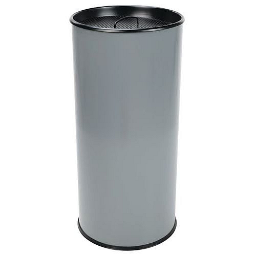 Stojanový venkovní popelník Manutan Expert Stream, objem 60 l, šedý