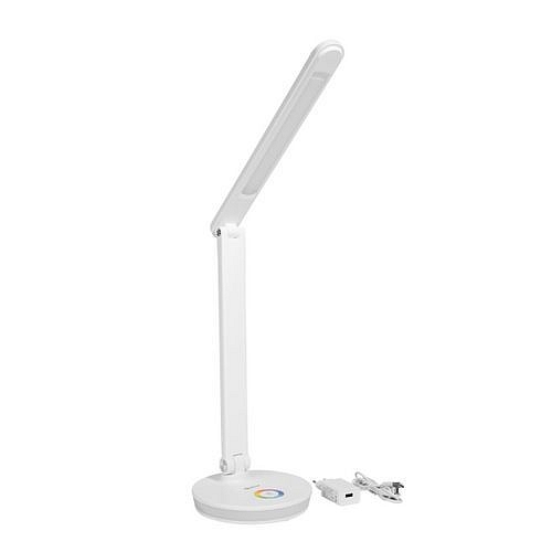 LED stolní lampa Platinet 12W, USB port, bílá